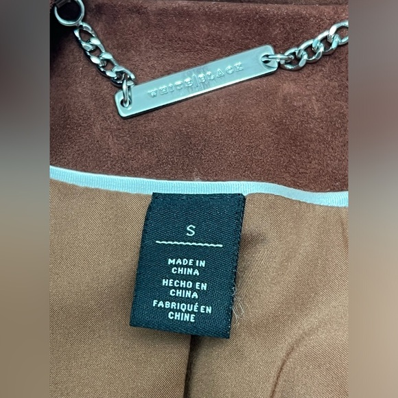 WHITE HOUSE BLACK MARKET * SUEDE CASCADE LAPEL JACKET * 100% LEATHER SIZE Small - Picture 11 of 13